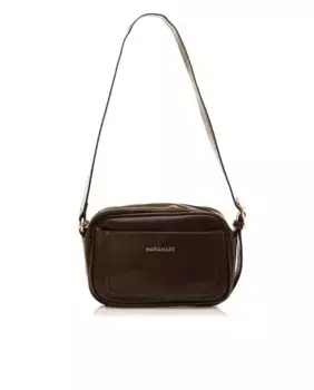 Женская сумка через плечо с золотой деталью Mariamare, коричневый