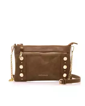 Женская сумка через плечо с золотой деталью Mariamare, коричневый