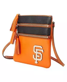 Женская сумка через плечо San Francisco Giants Infield с тройной молнией Dooney & Bourke, оранжевый