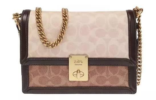 Женская сумка через плечо серии COACH с большим логотипом, Подарочная коробка (базовый набор + подарочная коробка с желтым счетчиком)