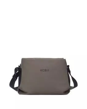 Женская сумка через плечо серо-коричневого цвета на молнии Kcb