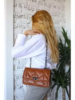 Женская сумка через плечо со стеганым ремешком на цепочке Madamra