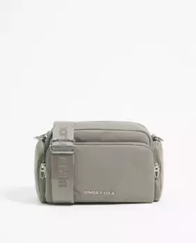 Женская сумка через плечо среднего размера с темным камнем Bimba y Lola, серый