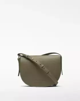 Женская сумка через плечо среднего размера с клапаном Adolfo Dominguez, зеленый