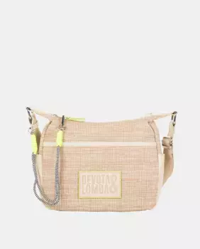 Женская сумка через плечо Sun бежевого цвета Devota & Lomba