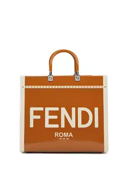 Женская сумка через плечо sunshine среднего коричневого цвета Fendi