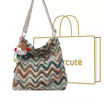 Женская сумка через плечо Supercute, Черный + кулон