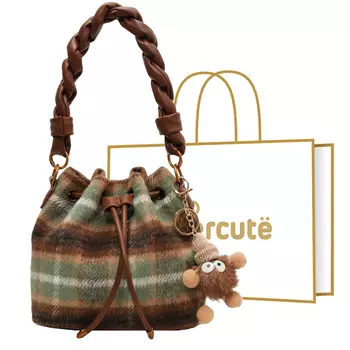 Женская сумка через плечо Supercute, Темно коричневый