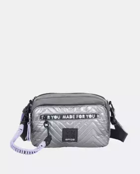 Женская сумка через плечо свинцового цвета с мягкой передней частью из полиуретана Ventis, серый