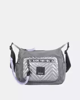 Женская сумка через плечо свинцового цвета с мягкой передней частью из полиуретана Ventis, серый