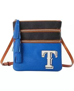 Женская сумка через плечо Texas Rangers Infield с тройной молнией Dooney & Bourke, синий
