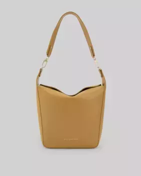 Женская сумка через плечо типа хобо с короткой ручкой Adolfo Dominguez, горчичный