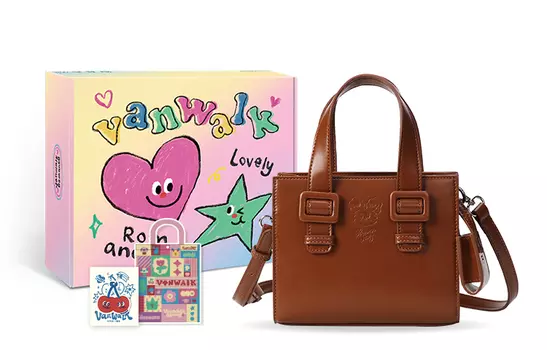 Женская сумка через плечо VANWALK серии Tulip, Каштановый коричневый (большой)