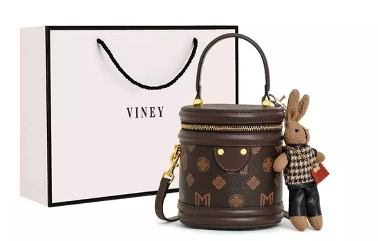 Женская сумка через плечо Viney, Рождественская подарочная коробка + коричневый