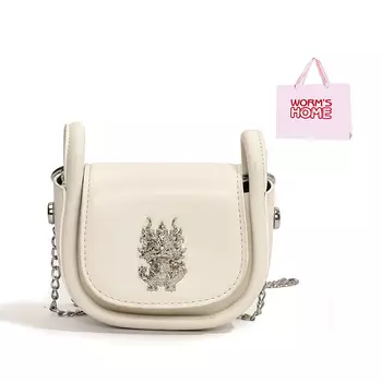 Женская сумка через плечо Worm's home, Черный