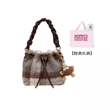 Женская сумка через плечо Worm's home, Коричневый