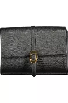 Женская сумка Coccinelle кожаная с декоративным ремешком, черный