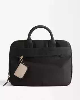 Женская сумка для документов для ноутбука с диагональю 15 дюймов, трансформируемая в сумку на плечо, однотонная, на молнии, со съемным карманом Parfois, черный