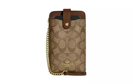 Женская сумка для мобильного телефона через плечо COACH, Brown