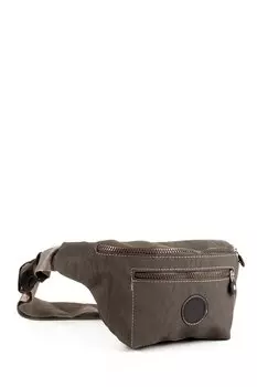 Женская сумка для тела, поясная и нагрудная сумка из мятой ткани с двумя отделениями (20684) Luwwe Bags, серый