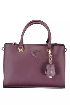 Женская сумка Guess Jeans с короткими ручками и брелком, фиолетовый