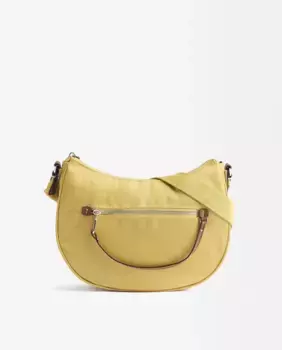 Женская сумка-хобо через плечо с застежкой-молнией, однотонная Parfois, жёлтый
