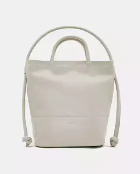 Женская сумка из кожи мерлина Mint&rose с многопозиционной ручкой Mint & Rose, белый