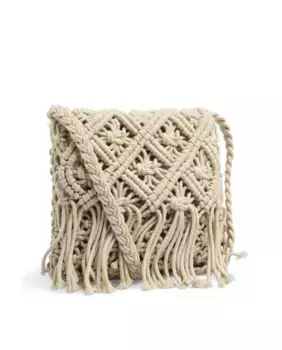 Женская сумка из кружева Pieces, бежевый
