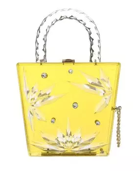 Женская сумка из янтарного и прозрачного акрила с ручкой сверху Milanblocks, желтый