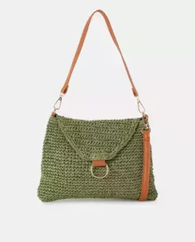 Женская сумка из рафии с двумя ручками Easy Wear, цвет 120 Crudo