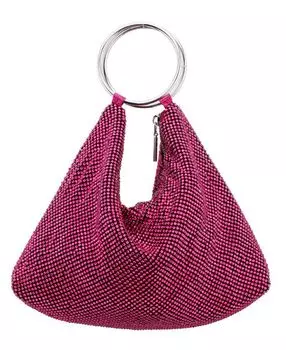 Женская сумка из стеклянной сетки с двойной ручкой и кольцом Nina