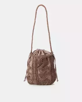 Женская сумка-корзина макраме Southern Cotton, сиреневый