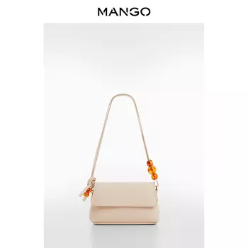 Женская сумка Mango с магнитной откидной крышкой, темно-коричневый