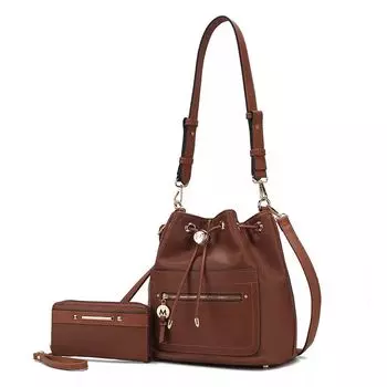 Женская сумка-мешок Larissa из веганской кожи MKF Collection с кошельком от Mia K MKF Collection