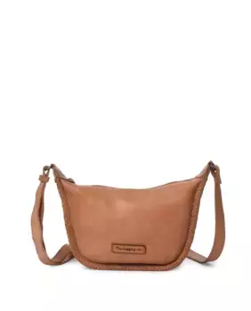 Женская сумка на плечо из стираной кожи THB Moon среднего цвета светло-коричневого цвета для женщин The Bagging Co, коричневый