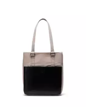 Женская сумка на плечо объемом 8 л из ткани в сочетании с бежевой кожей Herschel