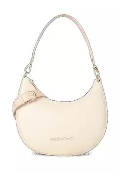 Женская сумка на плечо с эмблемой на молнии Valentino by Mario Valentino, экрю