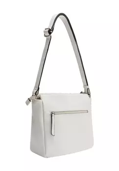 Женская сумка на плечо с эмблемой на молнии L.CREDI, белый