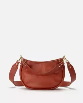 Женская сумка на плечо среднего размера из кожи Coney с застежкой-молнией Mercules, цвет Marrn claro
