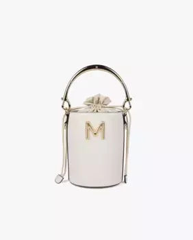 Женская сумка на плечо типа ведро с металлической ручкой Lola Casademunt, цвет Crudo