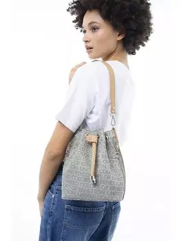 Женская сумка на шнурке с текстовым принтом BENETTON, зеленый