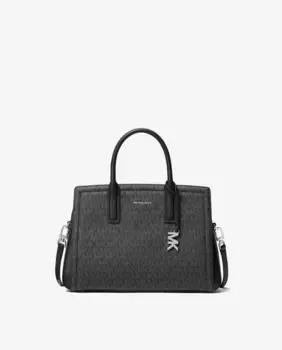 Женская сумка-портфель Laila с логотипами Michael Michael Kors, черный