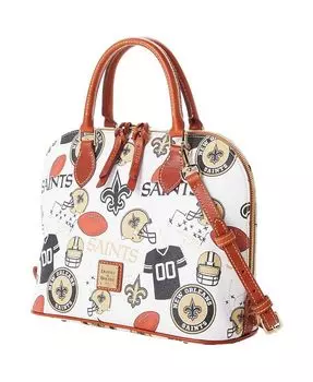 Женская сумка-портфель New Orleans Saints Gameday на молнии Dooney & Bourke, белый
