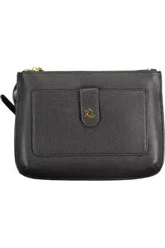 Женская сумка Ralph Lauren кожаная с внешним карманом, черный