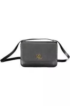 Женская сумка Ralph Lauren кожаная с золотой монограммой, черный