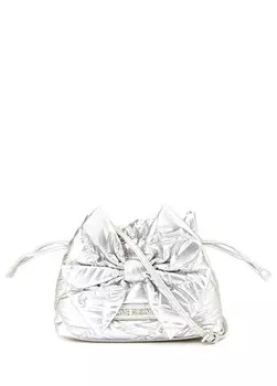 Женская сумка с серебряным бантом Love Moschino