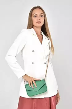 Женская сумка с треугольным клапаном и ремешком-цепочкой A Teen Project, зеленый