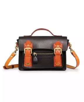 Женская сумка-саквояж Aster Mini из натуральной кожи OLD TREND, черный