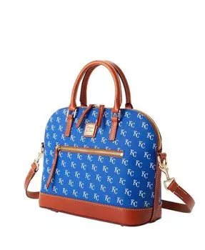 Женская сумка-саквояж Kansas City Royals Signature с выпуклой молнией Dooney & Bourke, синий