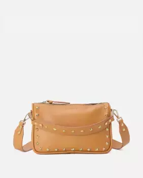 Женская сумка Sandy Stars из кожи среднего размера с застежкой-молнией Mercules, горчичный